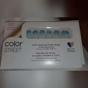 Color Street 100% Real Nail Polish Strips 16 strips Blue Holiday